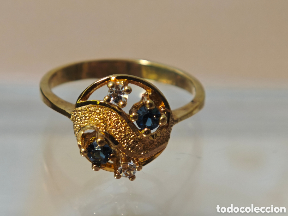 Joyeria: Anillo en plata dorada estilo arte deco - Foto 2