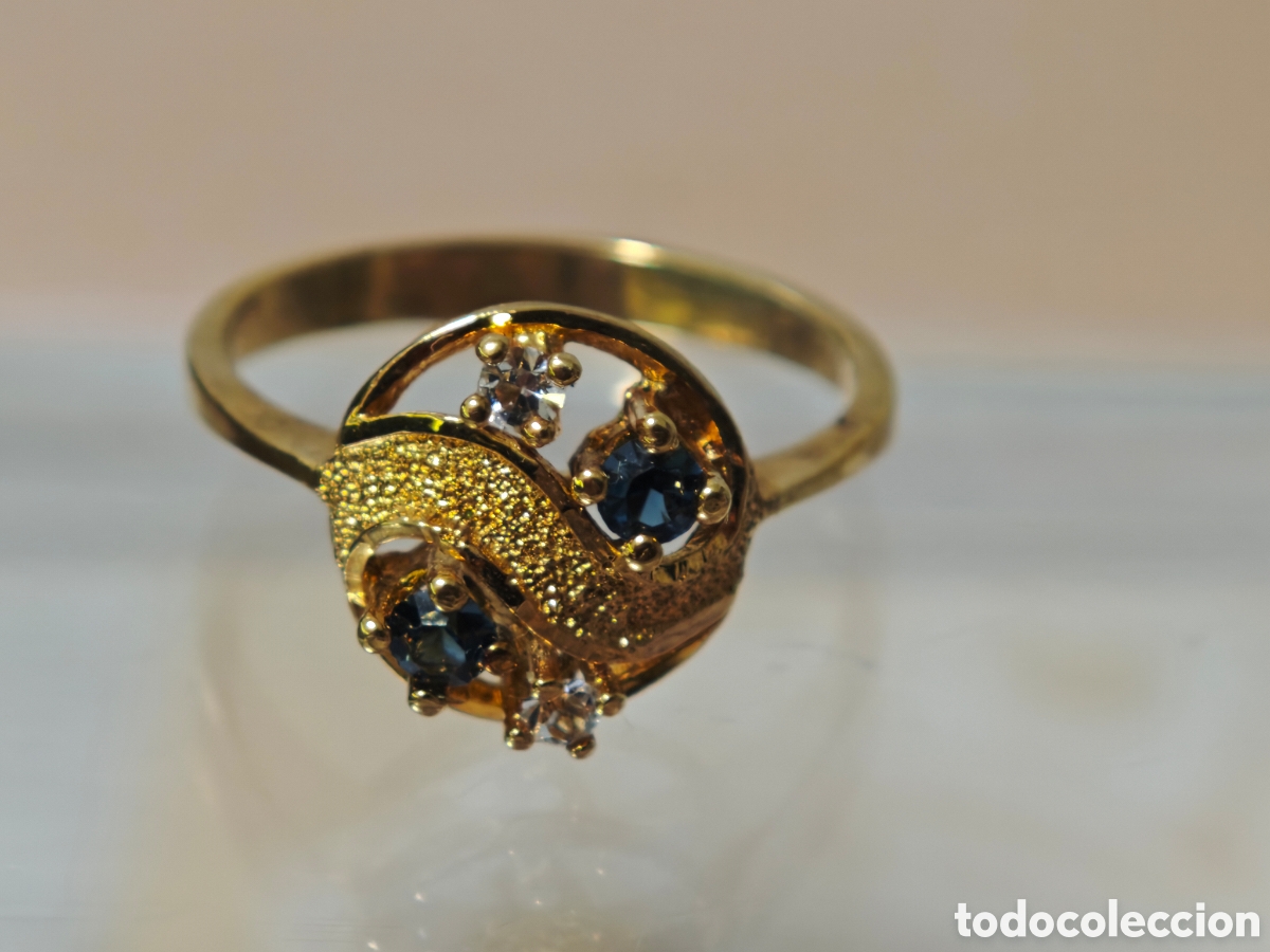Joyeria: Anillo en plata dorada estilo arte deco - Foto 3