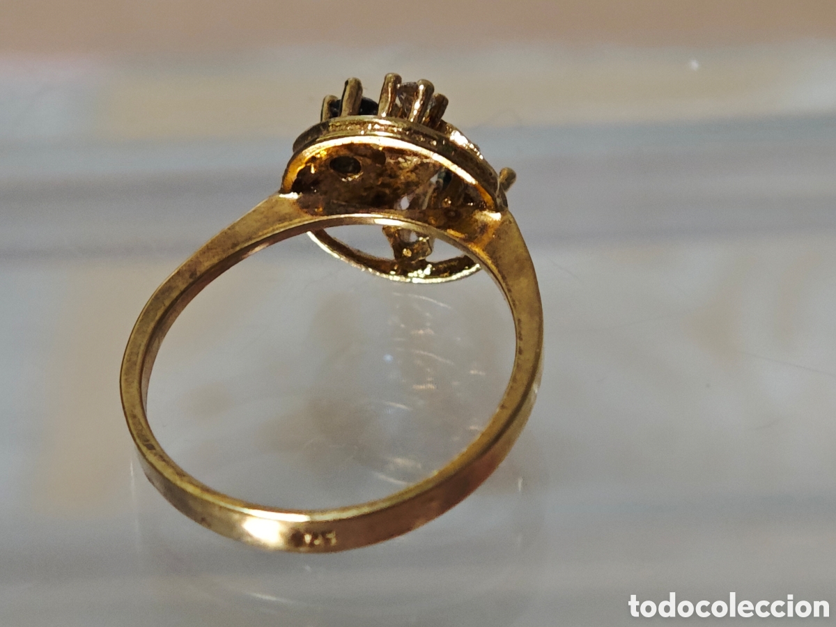 Joyeria: Anillo en plata dorada estilo arte deco - Foto 4
