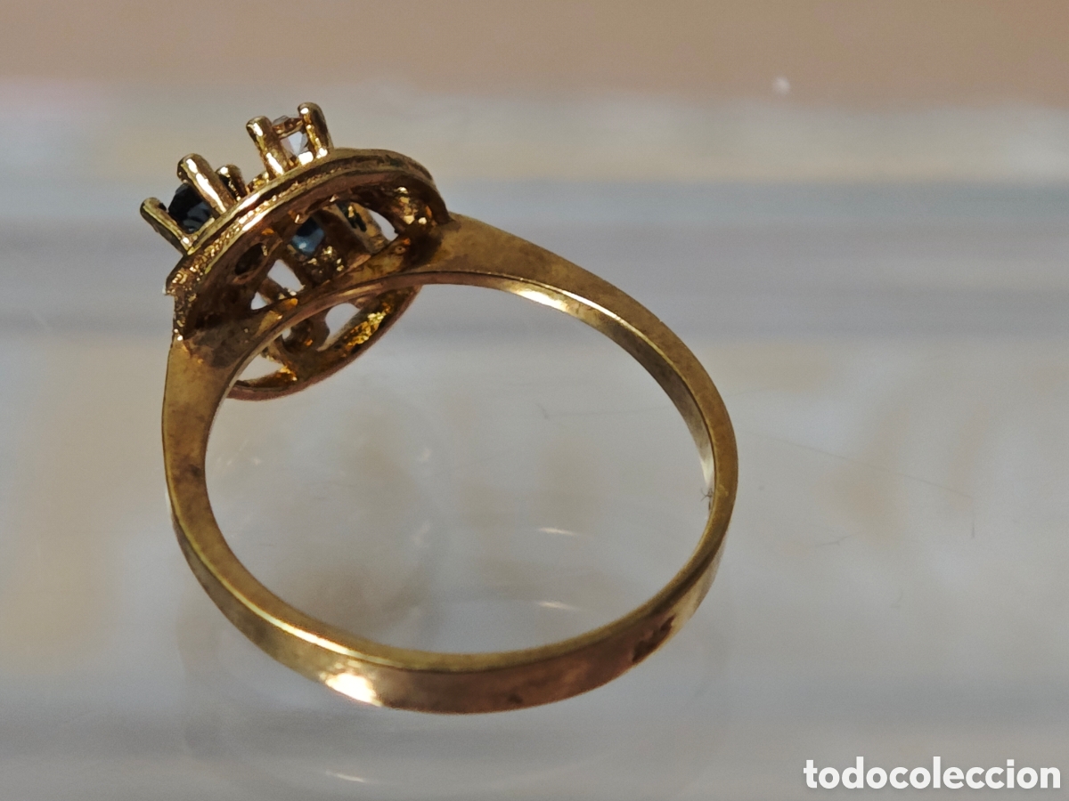 Joyeria: Anillo en plata dorada estilo arte deco - Foto 5