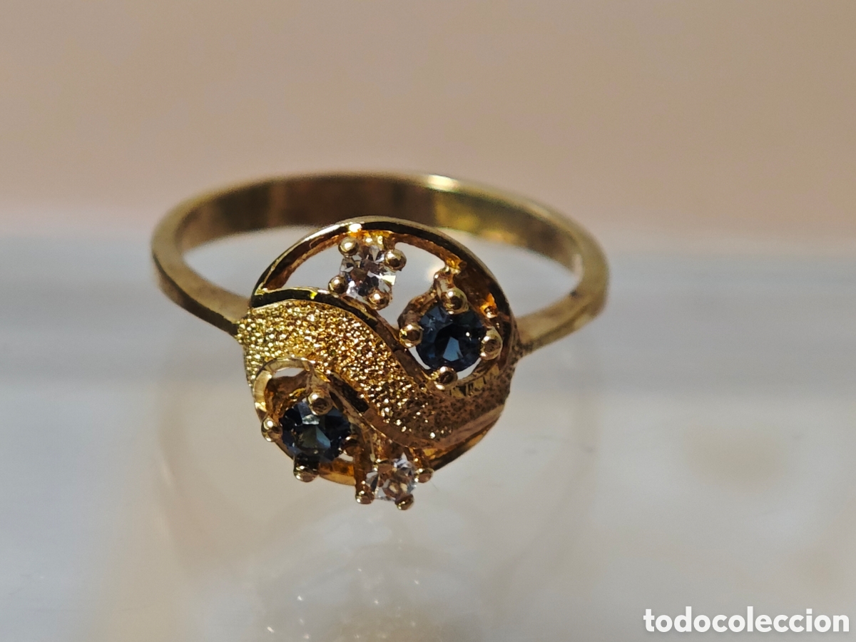 Joyeria: Anillo en plata dorada estilo arte deco - Foto 6