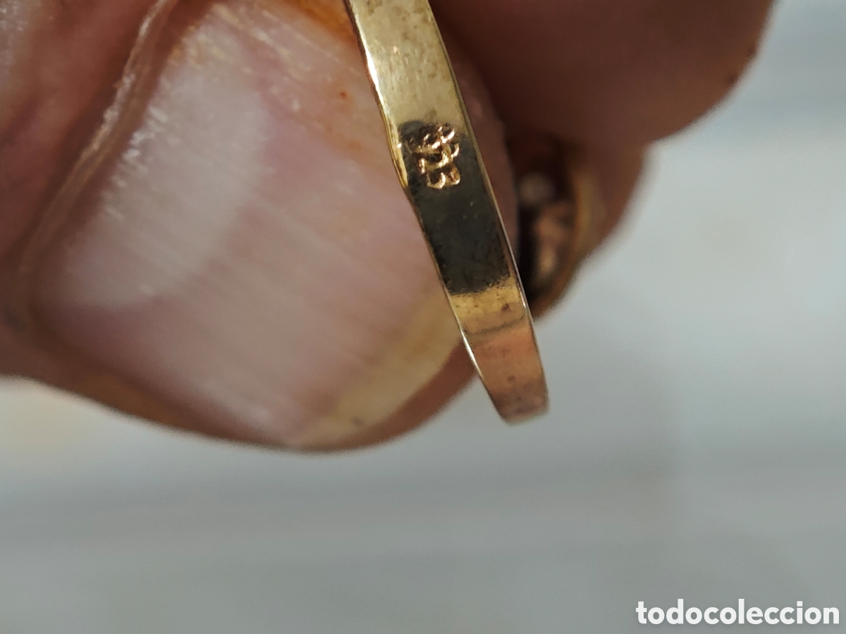Joyeria: Anillo en plata dorada estilo arte deco - Foto 7