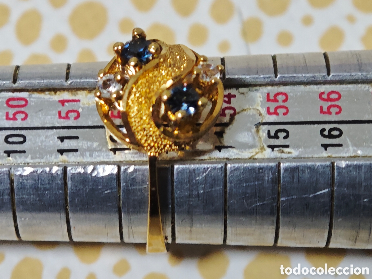 Joyeria: Anillo en plata dorada estilo arte deco - Foto 8