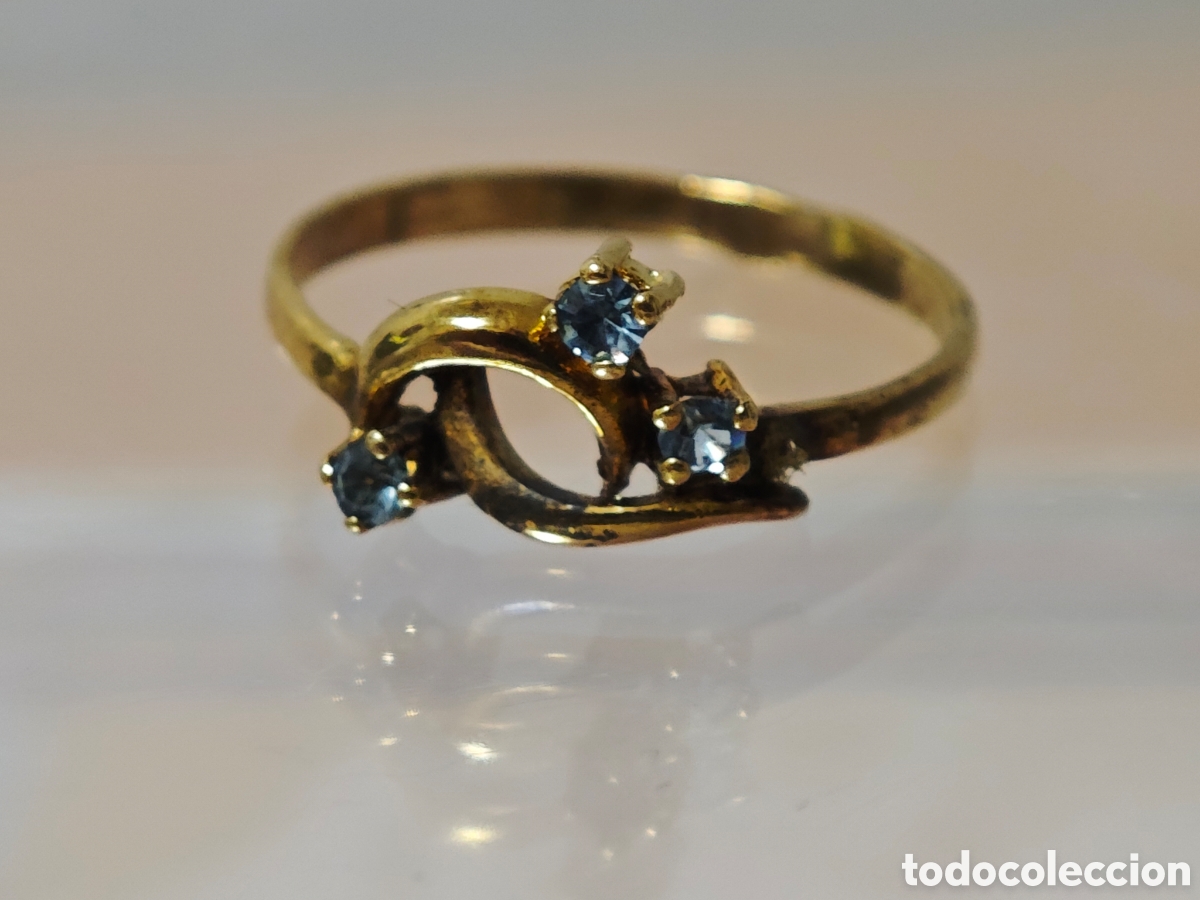 Joyeria: Anillo en plata dorada dieciocho quilates - Foto 2