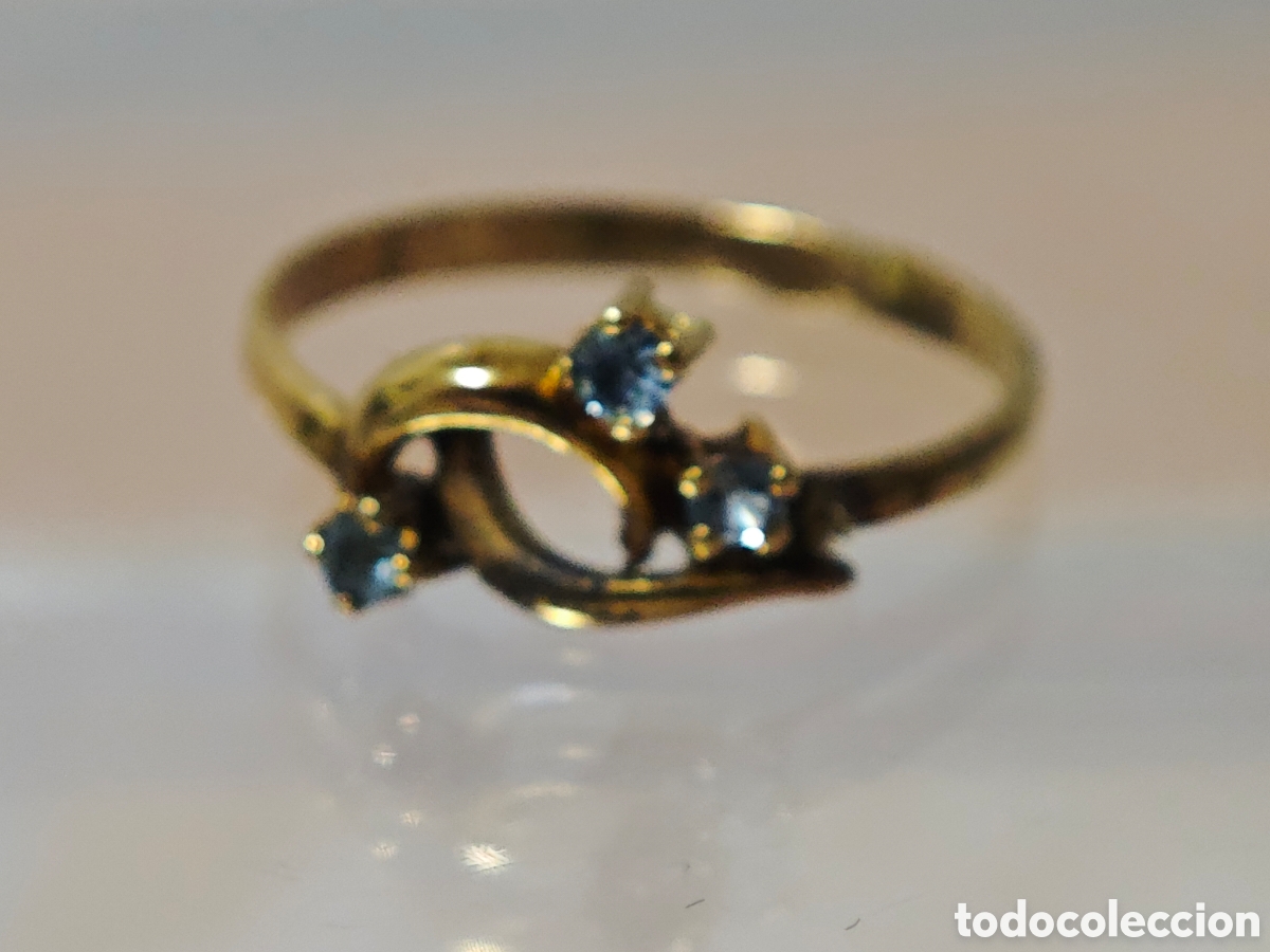 Joyeria: Anillo en plata dorada dieciocho quilates - Foto 3