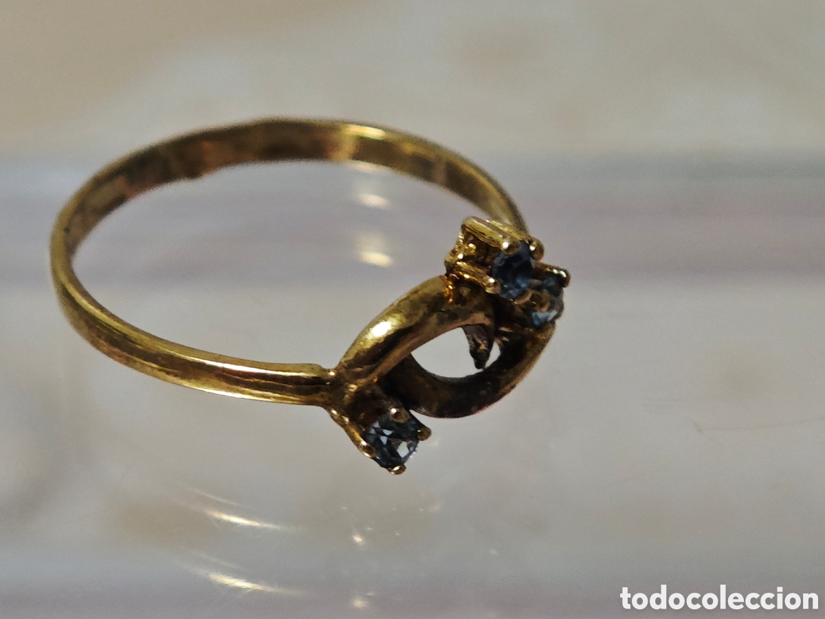 Joyeria: Anillo en plata dorada dieciocho quilates - Foto 5