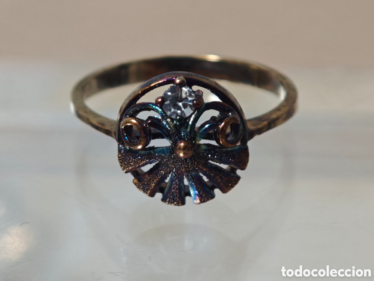 Joyeria: Anillo en plata dorada dieciocho quilates - Foto 2
