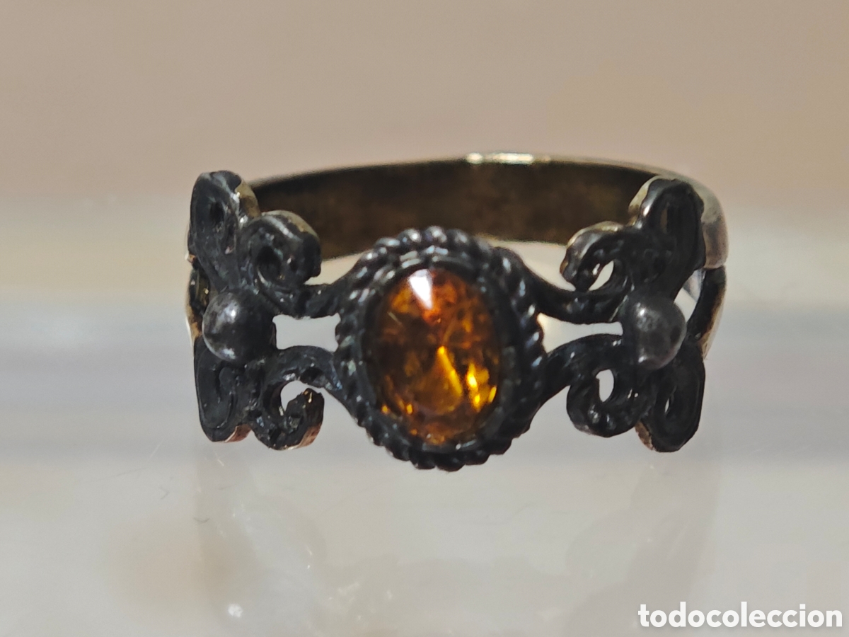 Joyeria: Anillo antiguo vintage en plata de varios colores