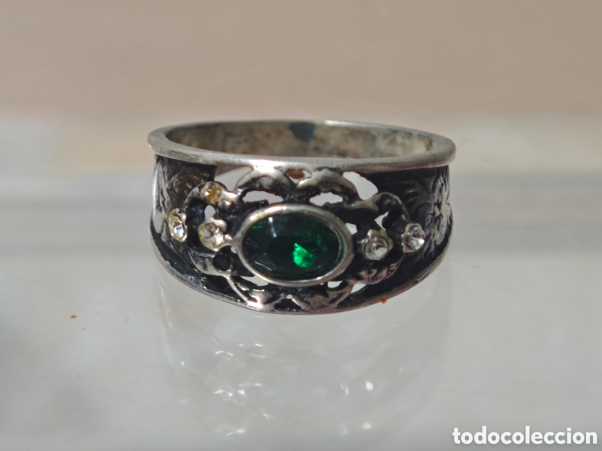 Joyeria: Anillo antiguo isabelino en plata de ley - Foto 2