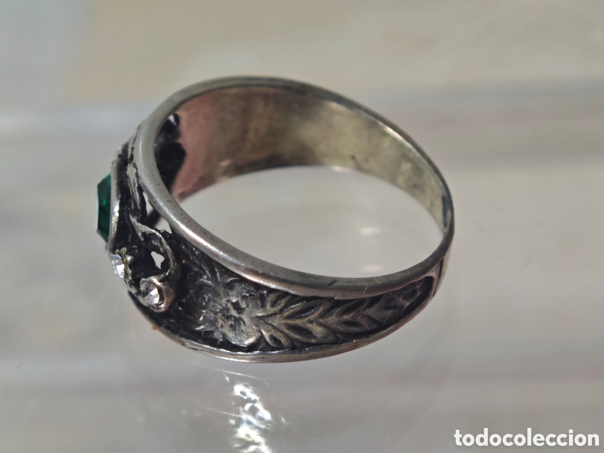 Joyeria: Anillo antiguo isabelino en plata de ley - Foto 4