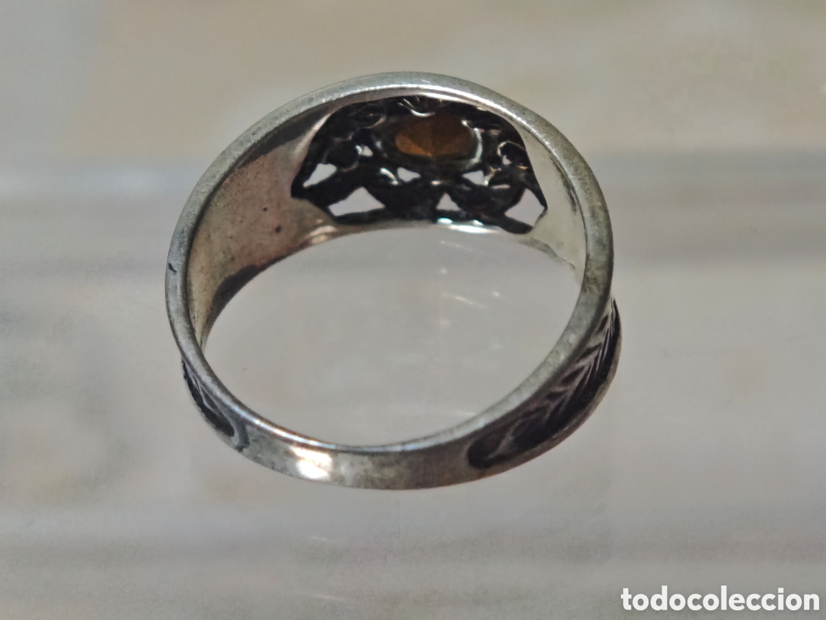 Joyeria: Anillo antiguo isabelino en plata de ley - Foto 5