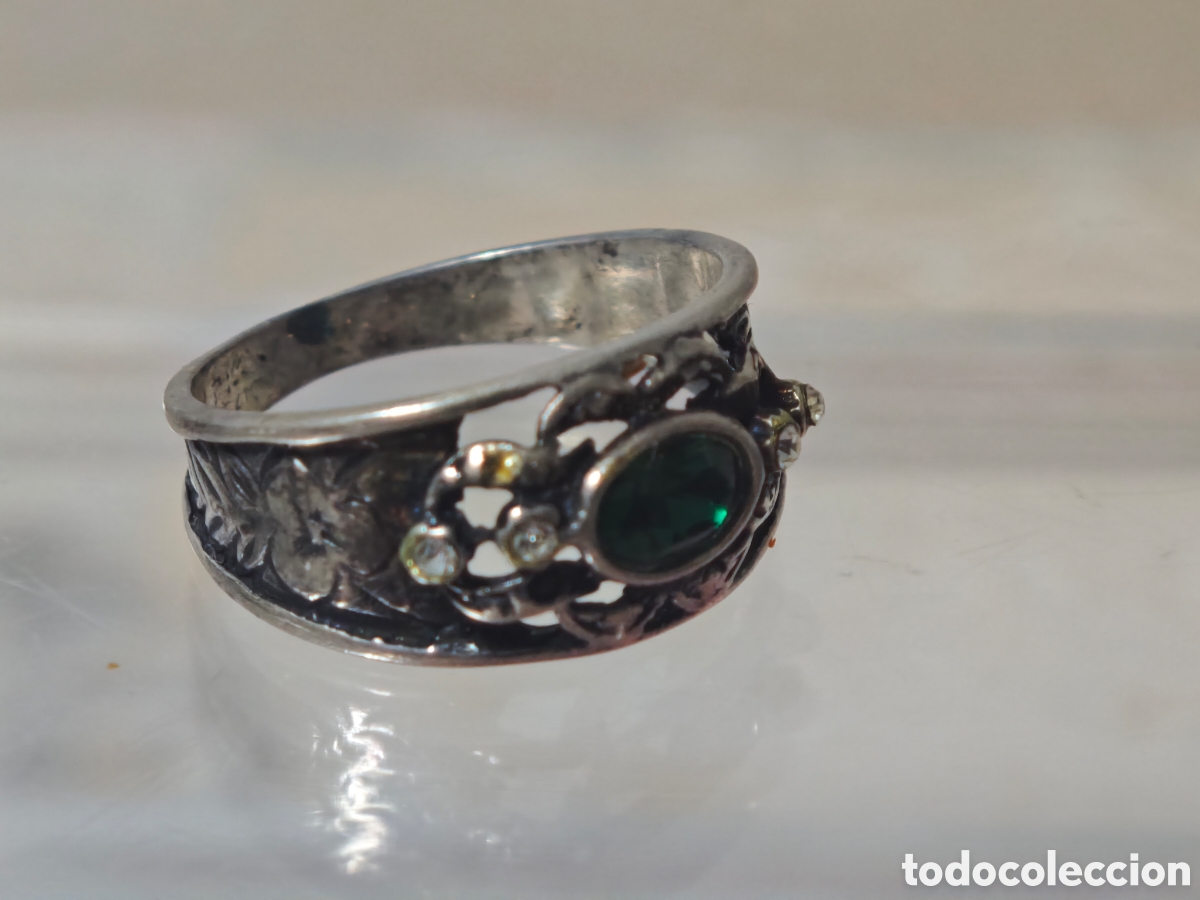 Joyeria: Anillo antiguo isabelino en plata de ley - Foto 6