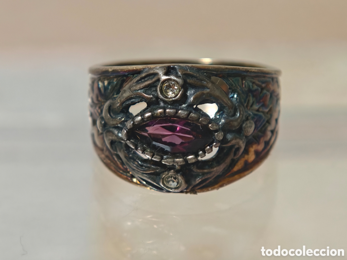 Joyeria: Anillo isabelino en plata de leyb