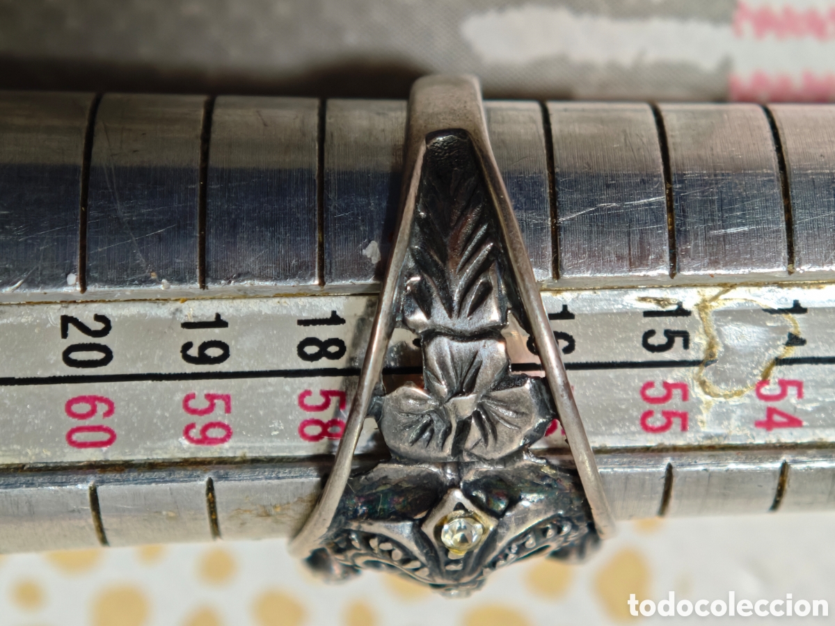 Joyeria: Anillo antiguo estilo isabelino plata de ley - Foto 5
