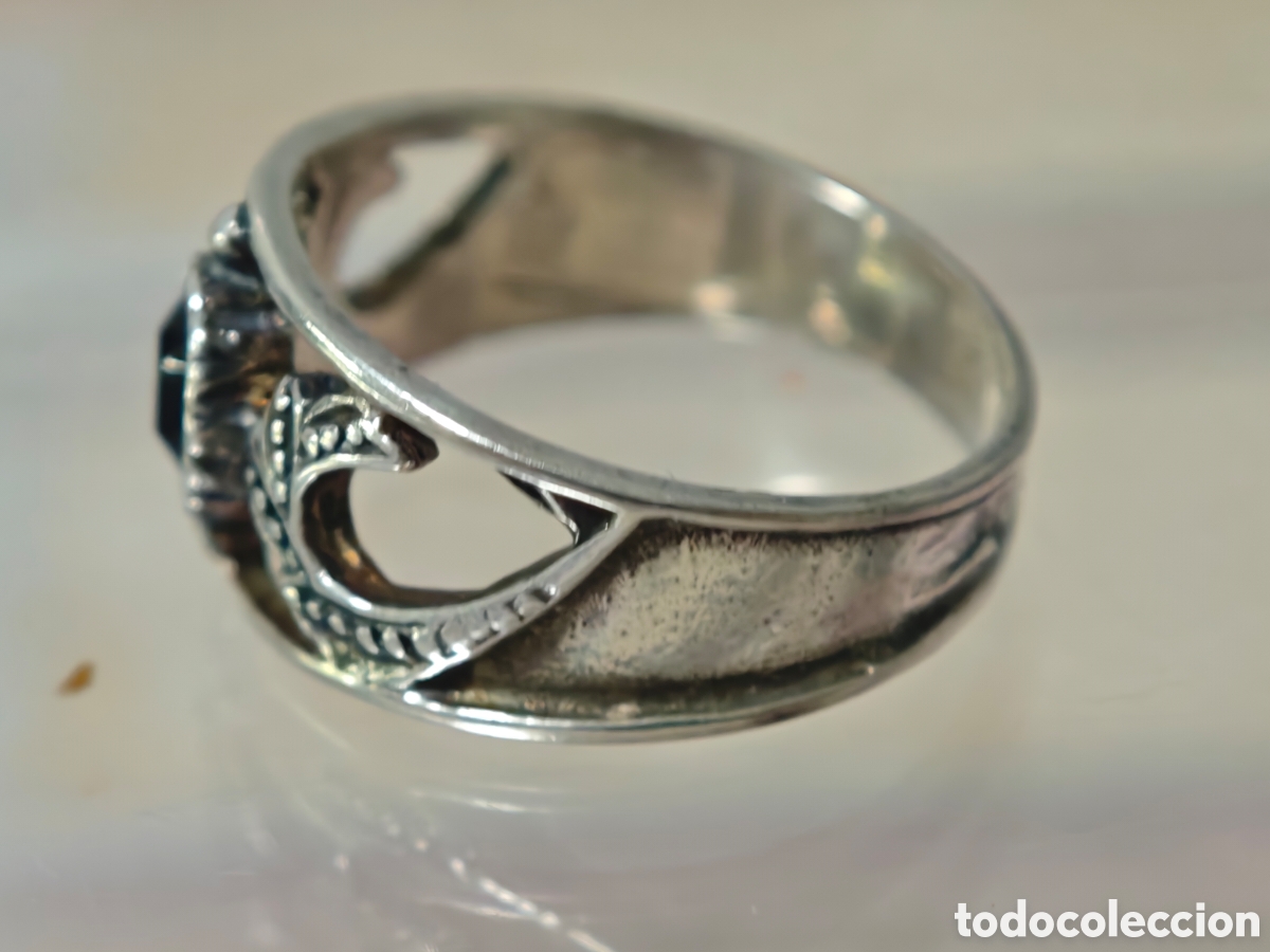Joyeria: Anillo antiguo tipo g&oacute;tico plata de ley - Foto 5
