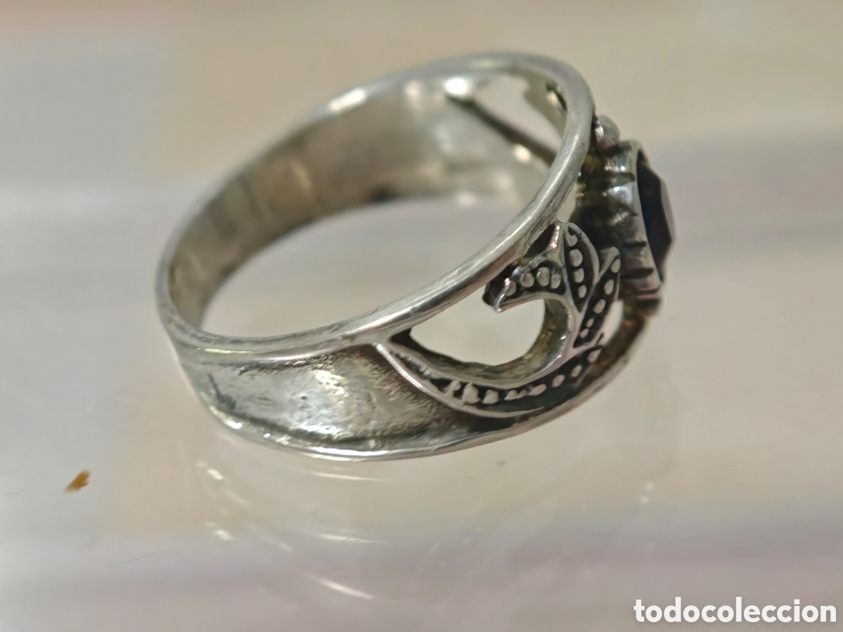Joyeria: Anillo antiguo tipo g&oacute;tico plata de ley - Foto 7
