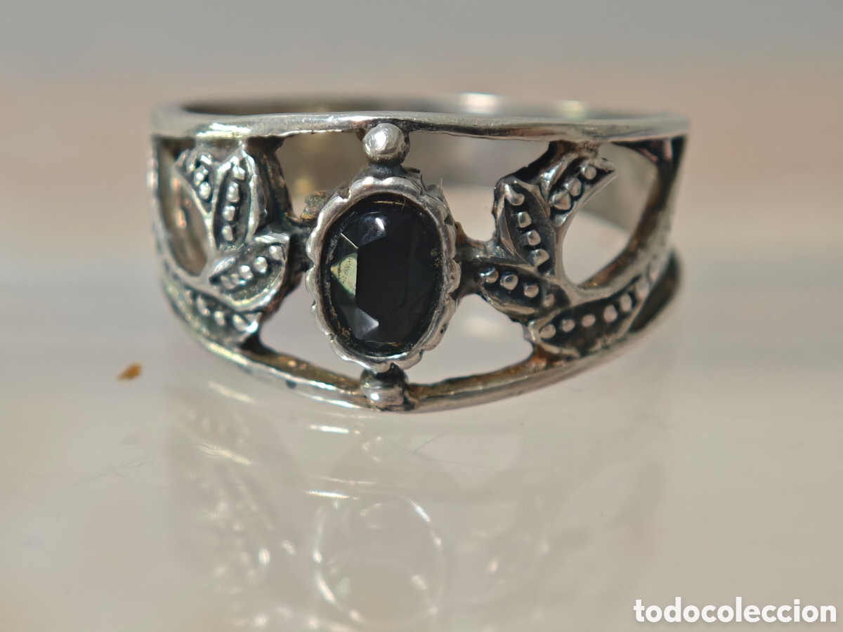 Joyeria: Anillo antiguo tipo g&oacute;tico plata de ley