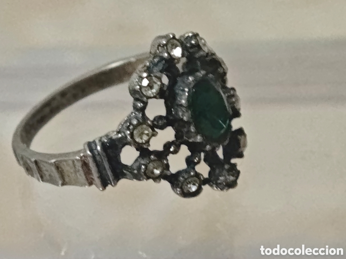 Joyeria: Anillo antiguo tipo artedeco plata de ley - Foto 4