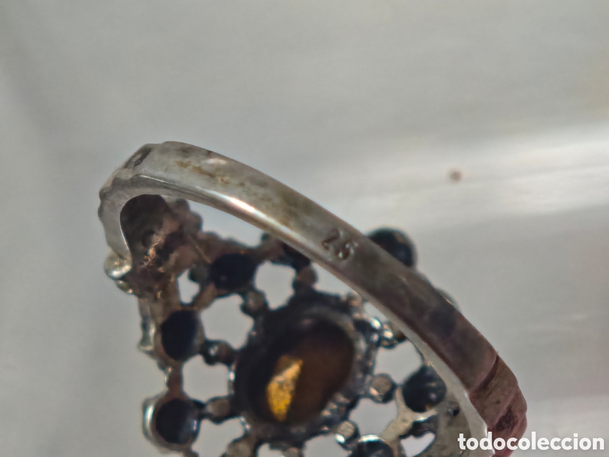 Joyeria: Anillo antiguo tipo artedeco plata de ley - Foto 7