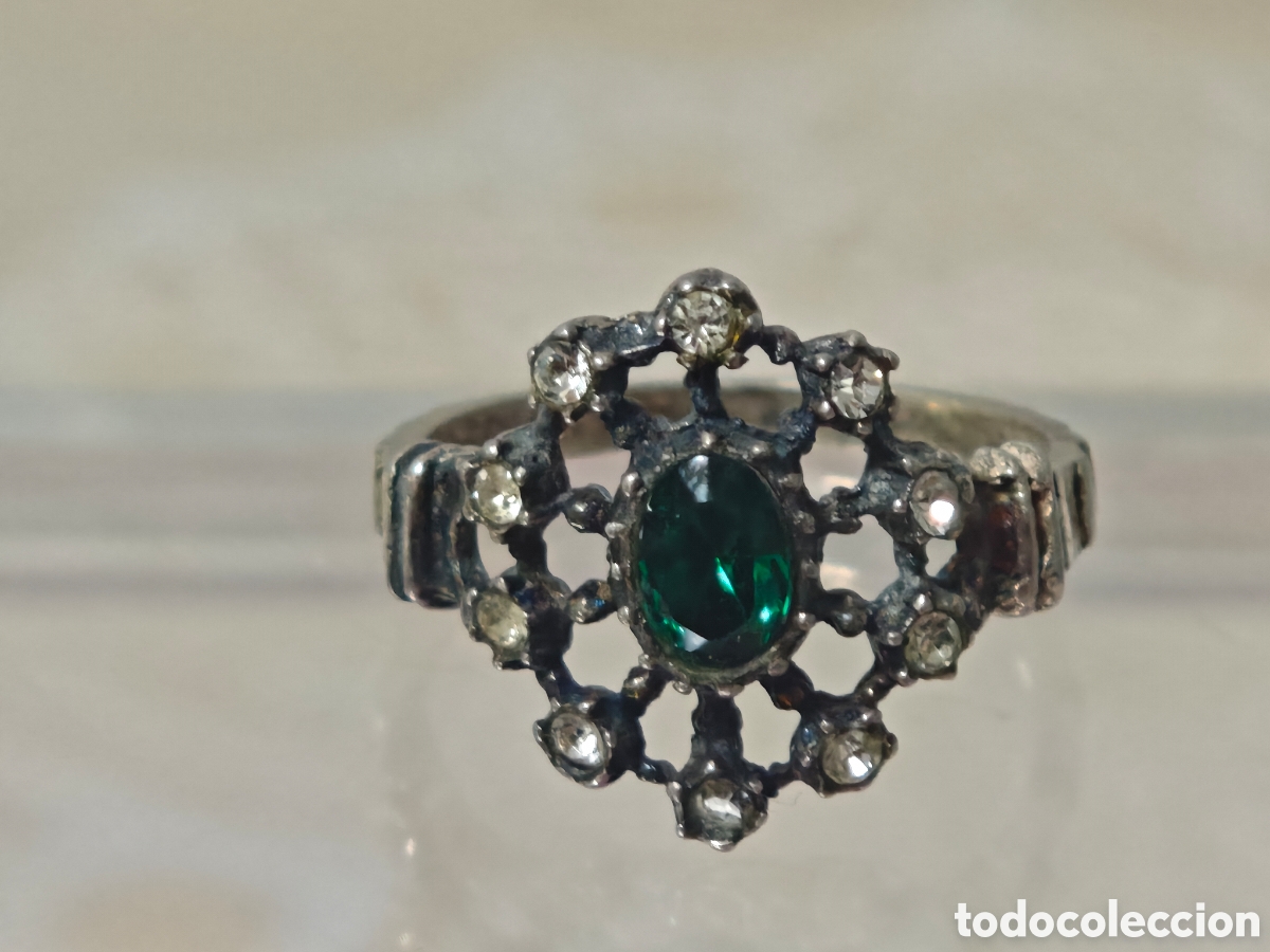 Joyeria: Anillo antiguo tipo artedeco plata de ley - Foto 9