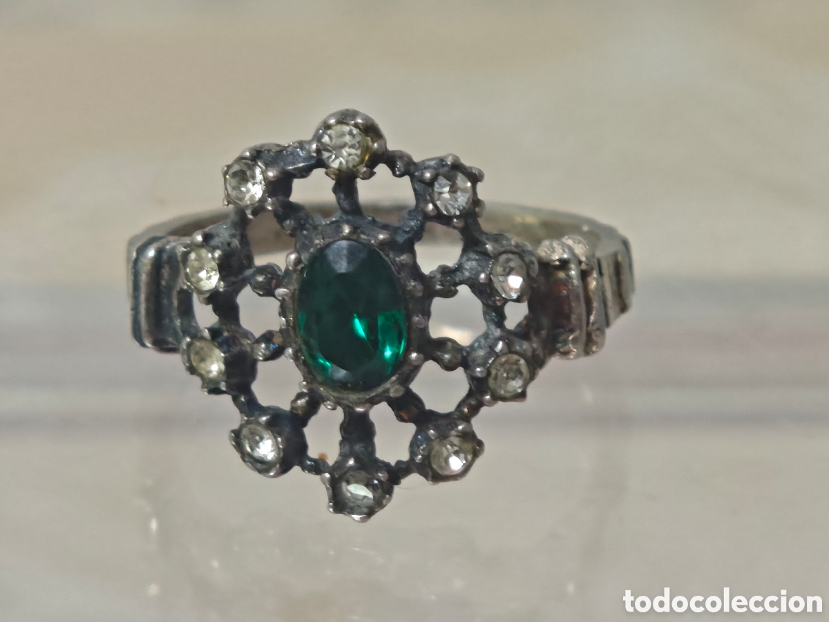 Joyeria: Anillo antiguo tipo artedeco plata de ley