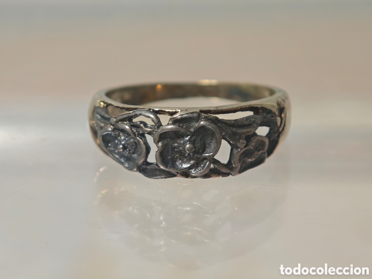 Joyeria: Anillo antiguo en plata de ley - Foto 2
