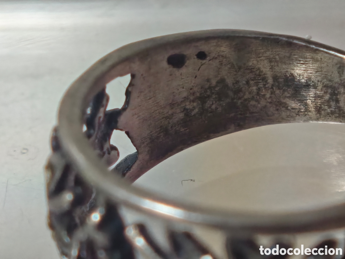 Joyeria: Anillo antiguo en plata de ley amatista - Foto 8