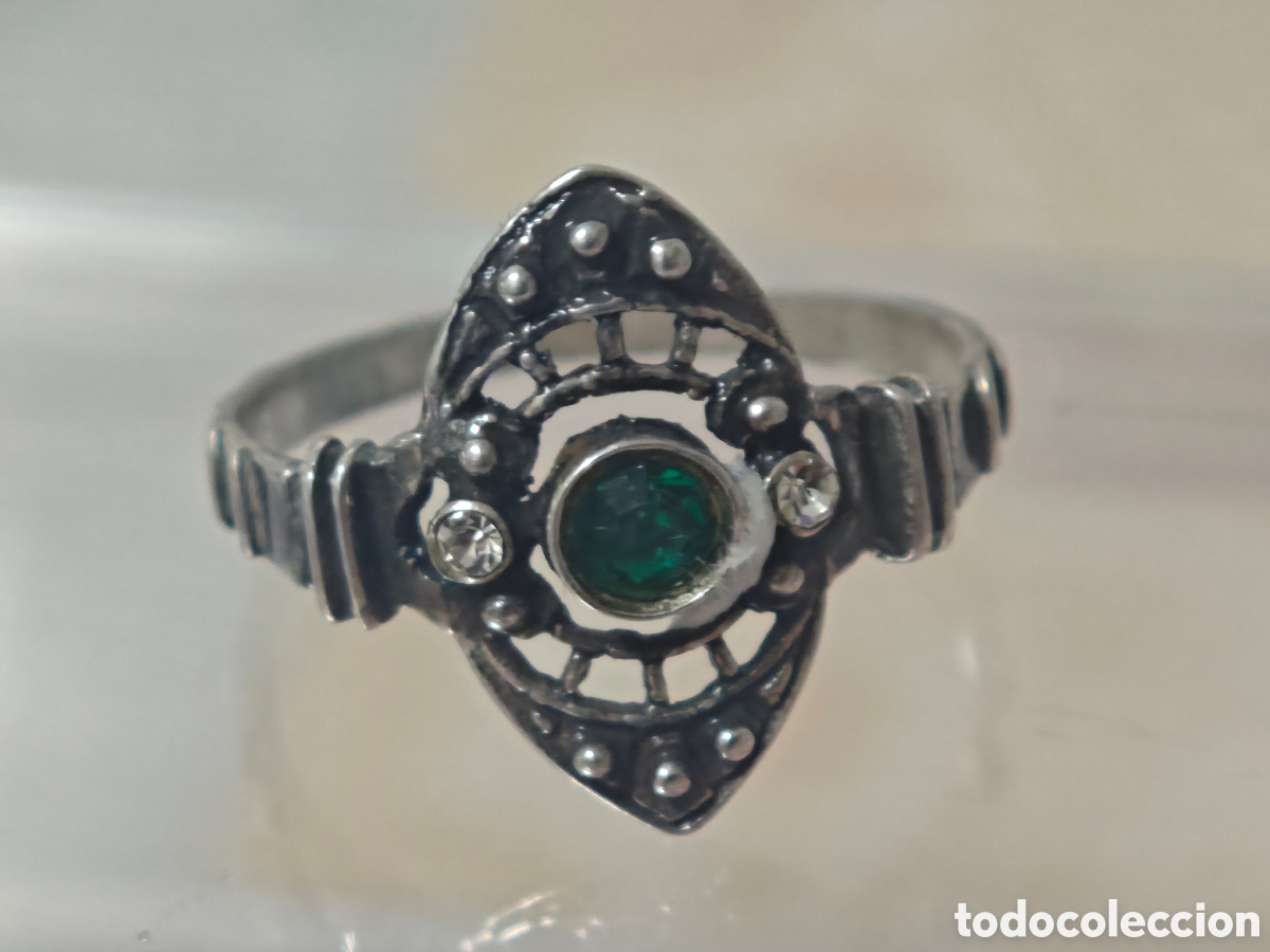 Joyeria: Anillo antiguo tipo artedeco plata de ley - Foto 3