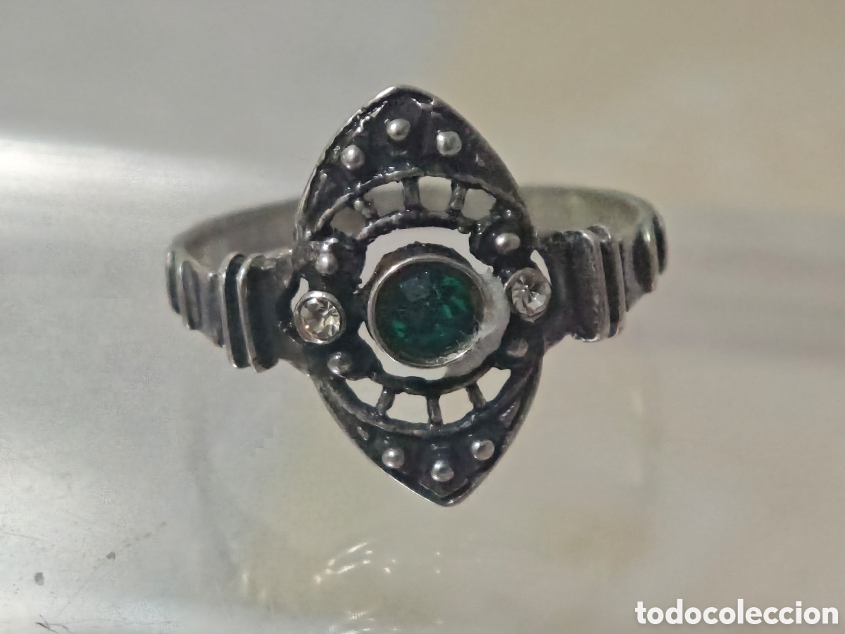 Joyeria: Anillo antiguo tipo artedeco plata de ley - Foto 4