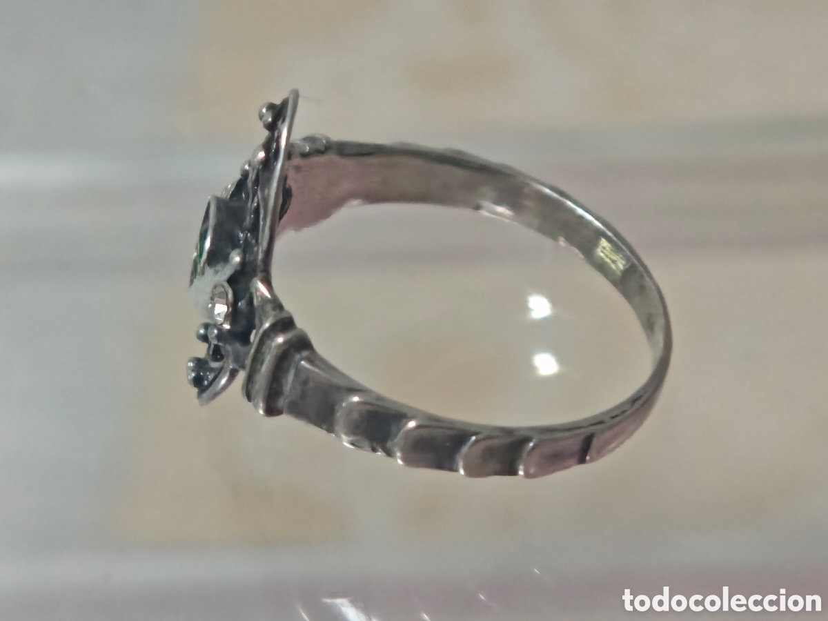 Joyeria: Anillo antiguo tipo artedeco plata de ley - Foto 5