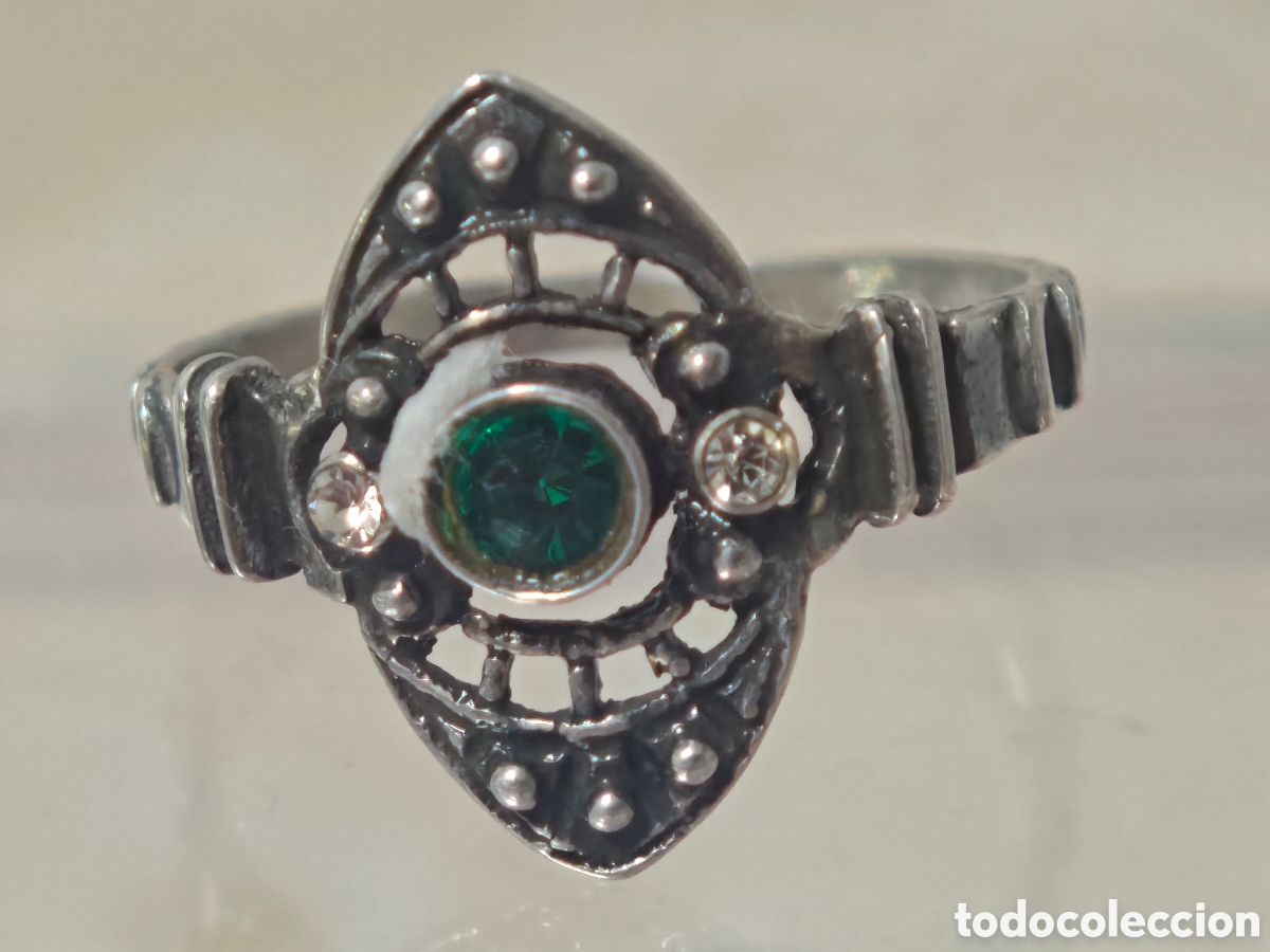 Joyeria: Anillo antiguo tipo artedeco plata de ley - Foto 6