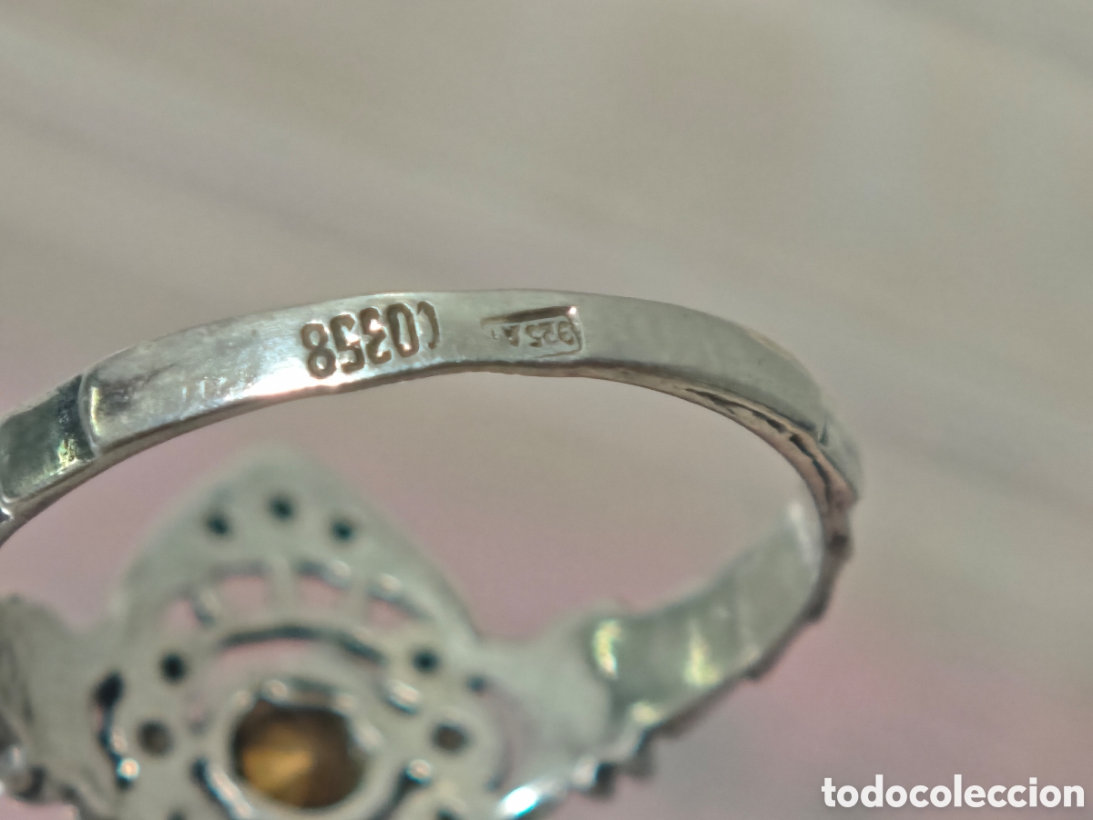 Joyeria: Anillo antiguo tipo artedeco plata de ley - Foto 7
