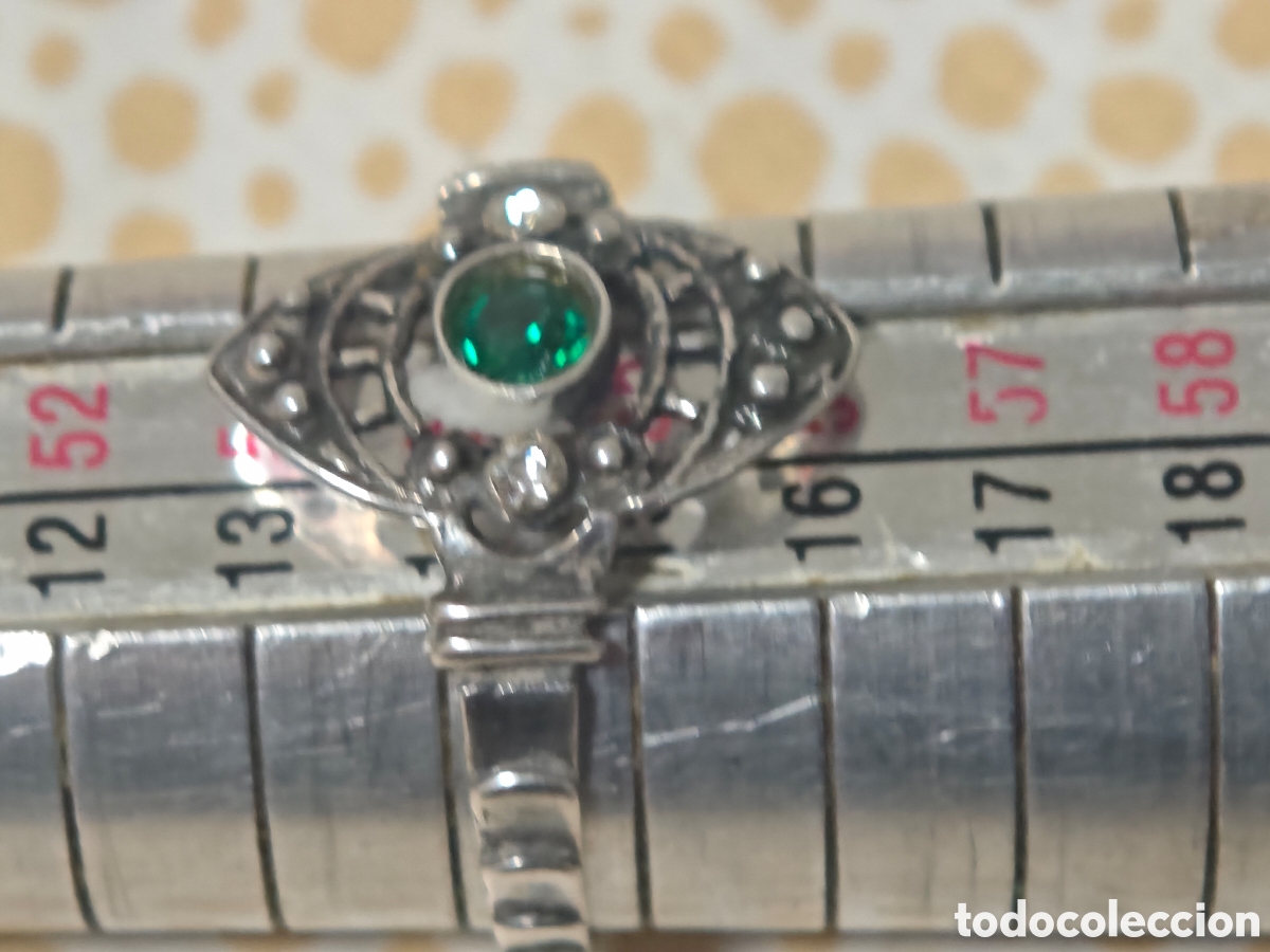 Joyeria: Anillo antiguo tipo artedeco plata de ley - Foto 8