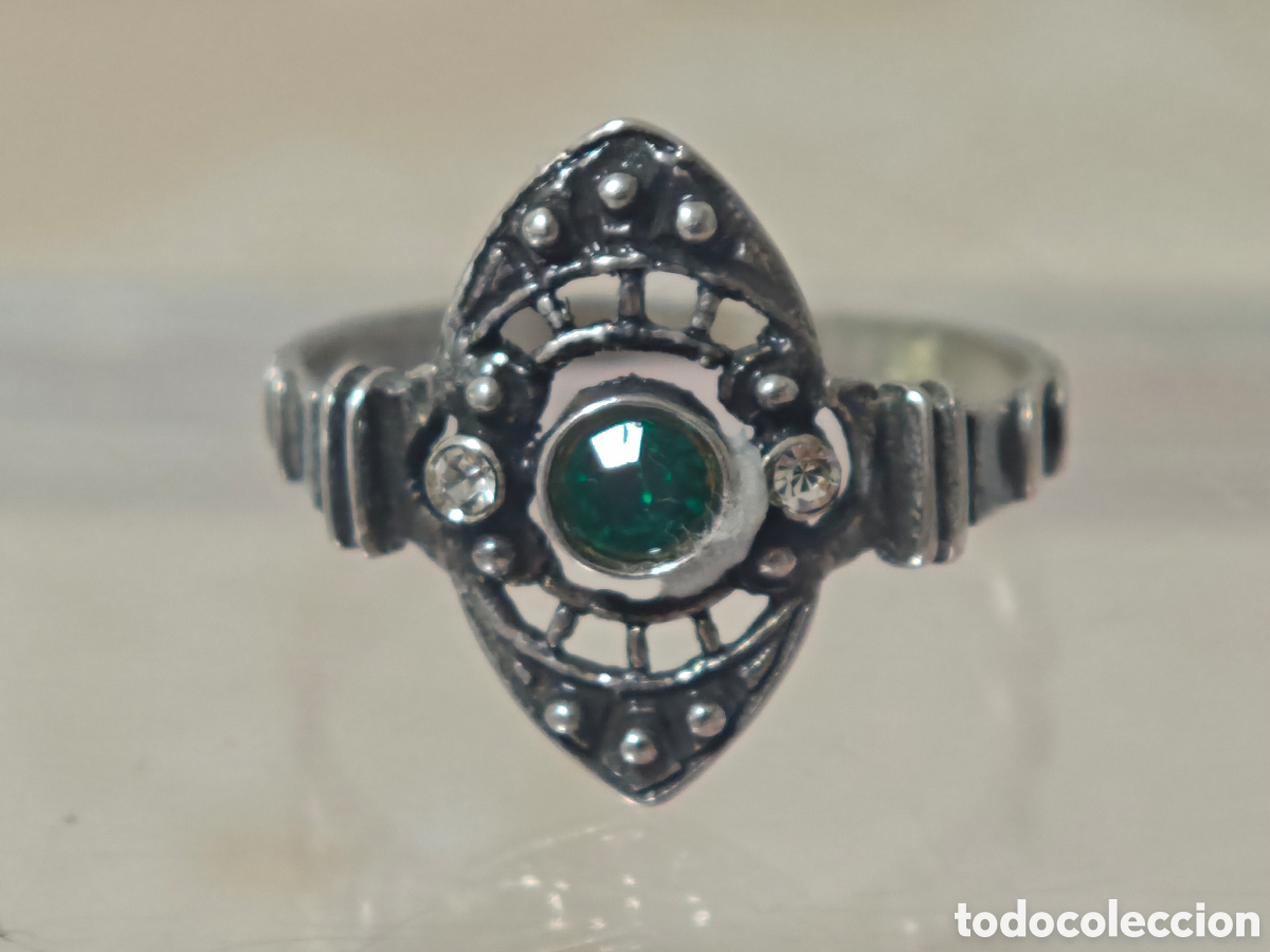 Joyeria: Anillo antiguo tipo artedeco plata de ley