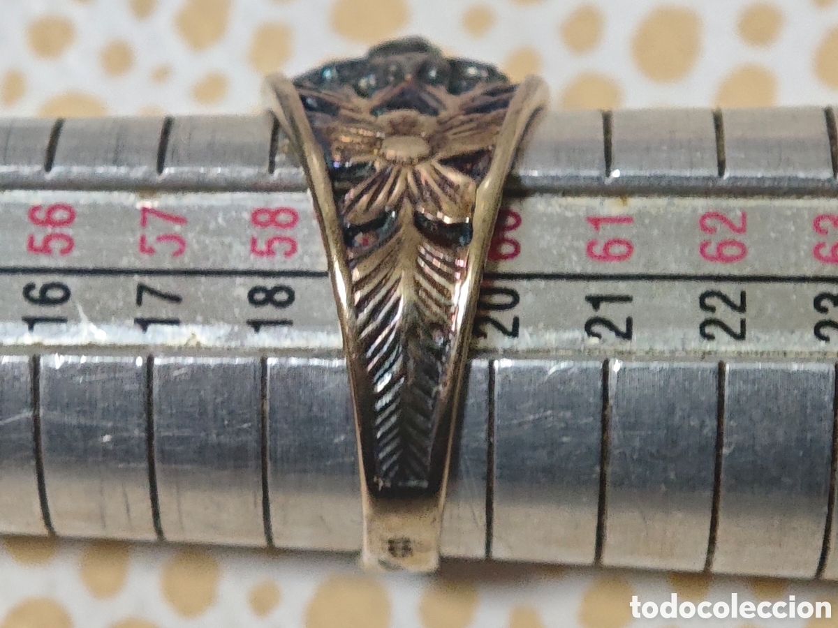 Joyeria: Anillo antiguo estilo isabelino en plata - Foto 7