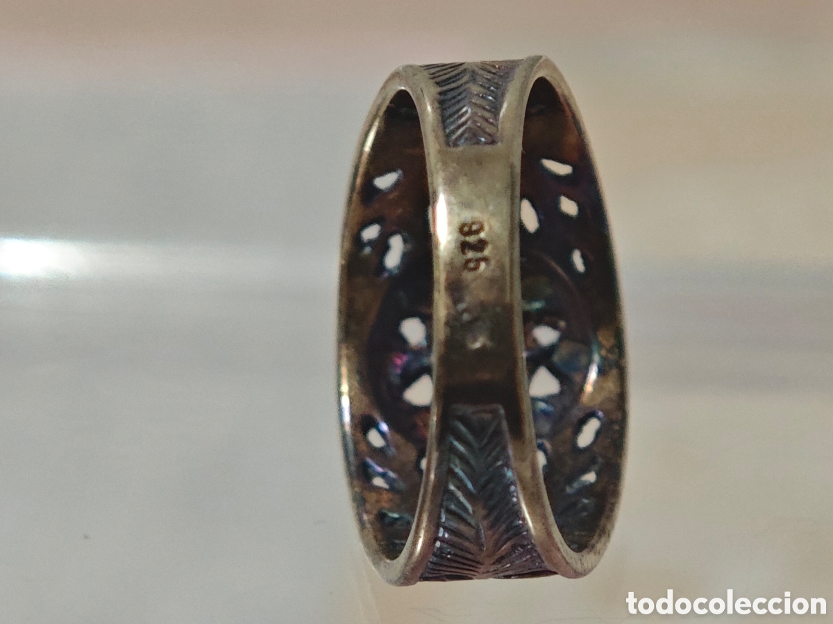 Joyeria: Anillo antiguo estilo isabelino en plata - Foto 8