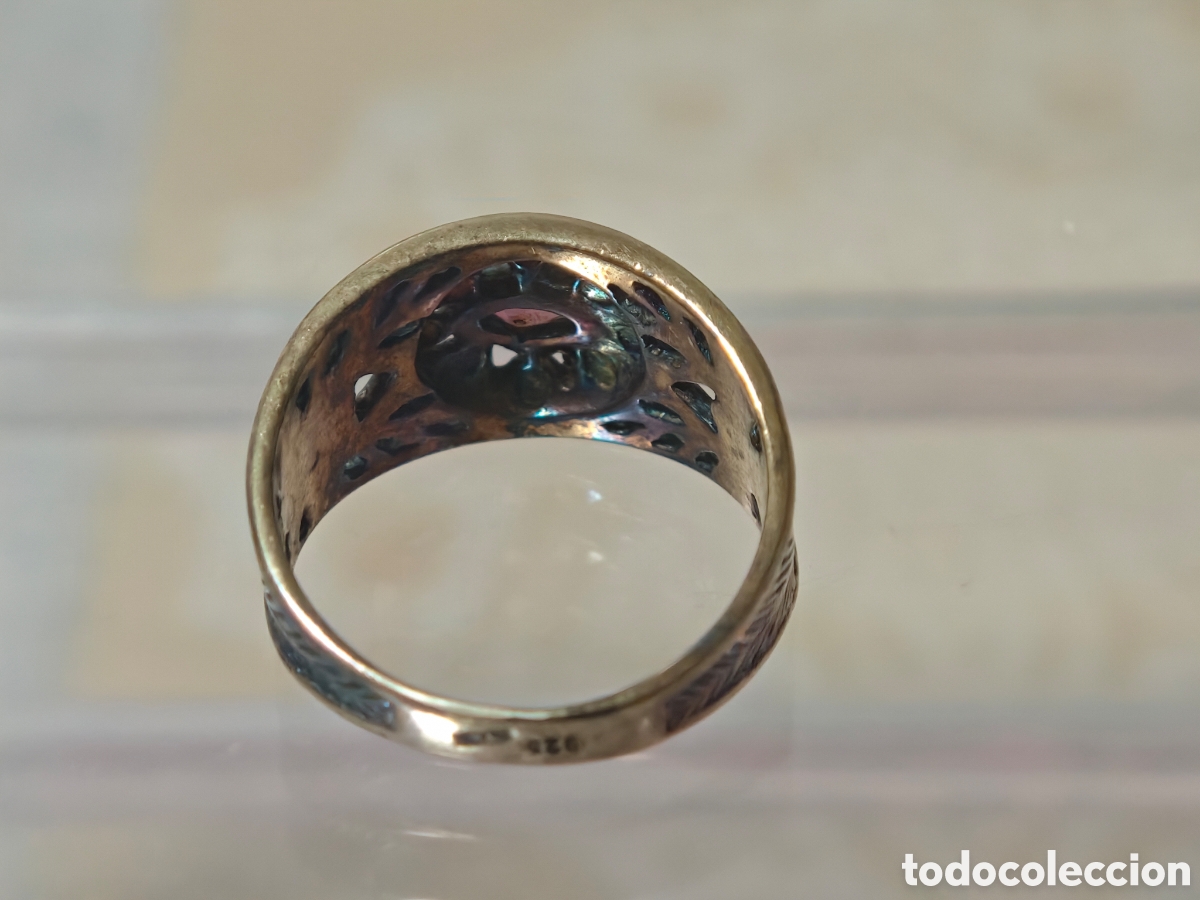 Joyeria: Anillo antiguo estilo isabelino en plata - Foto 9