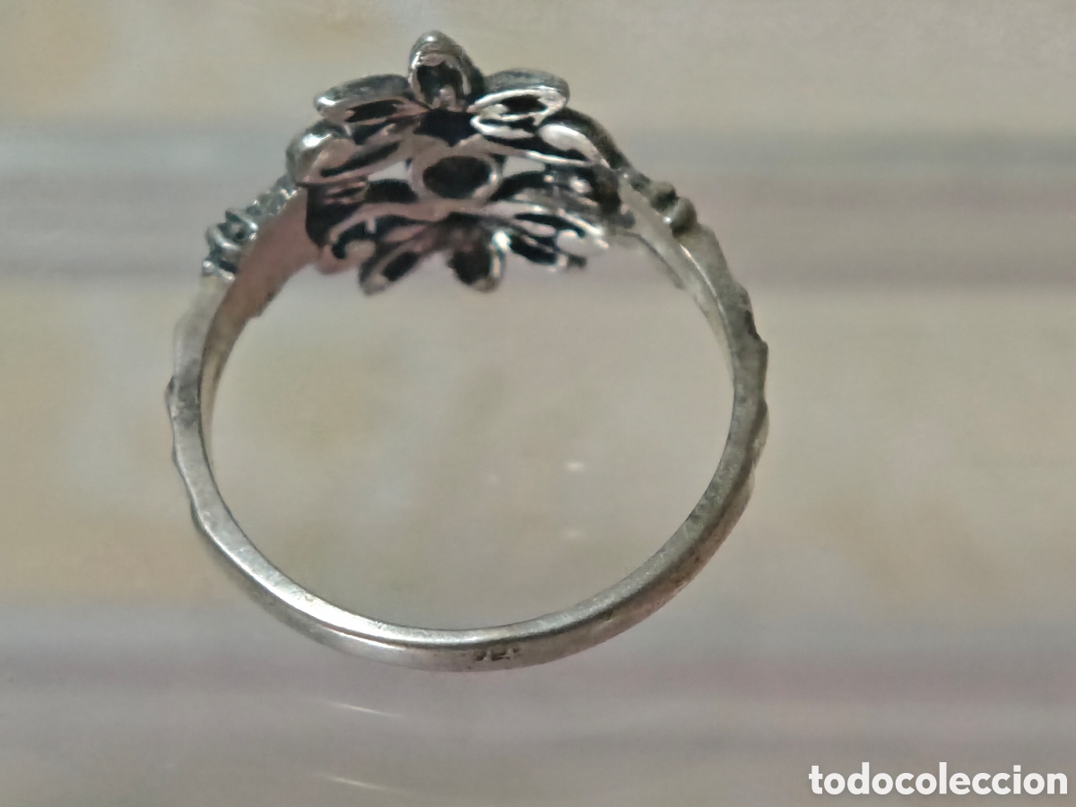 Joyeria: Anillo antiguo estilo isabelino plata de ley - Foto 6