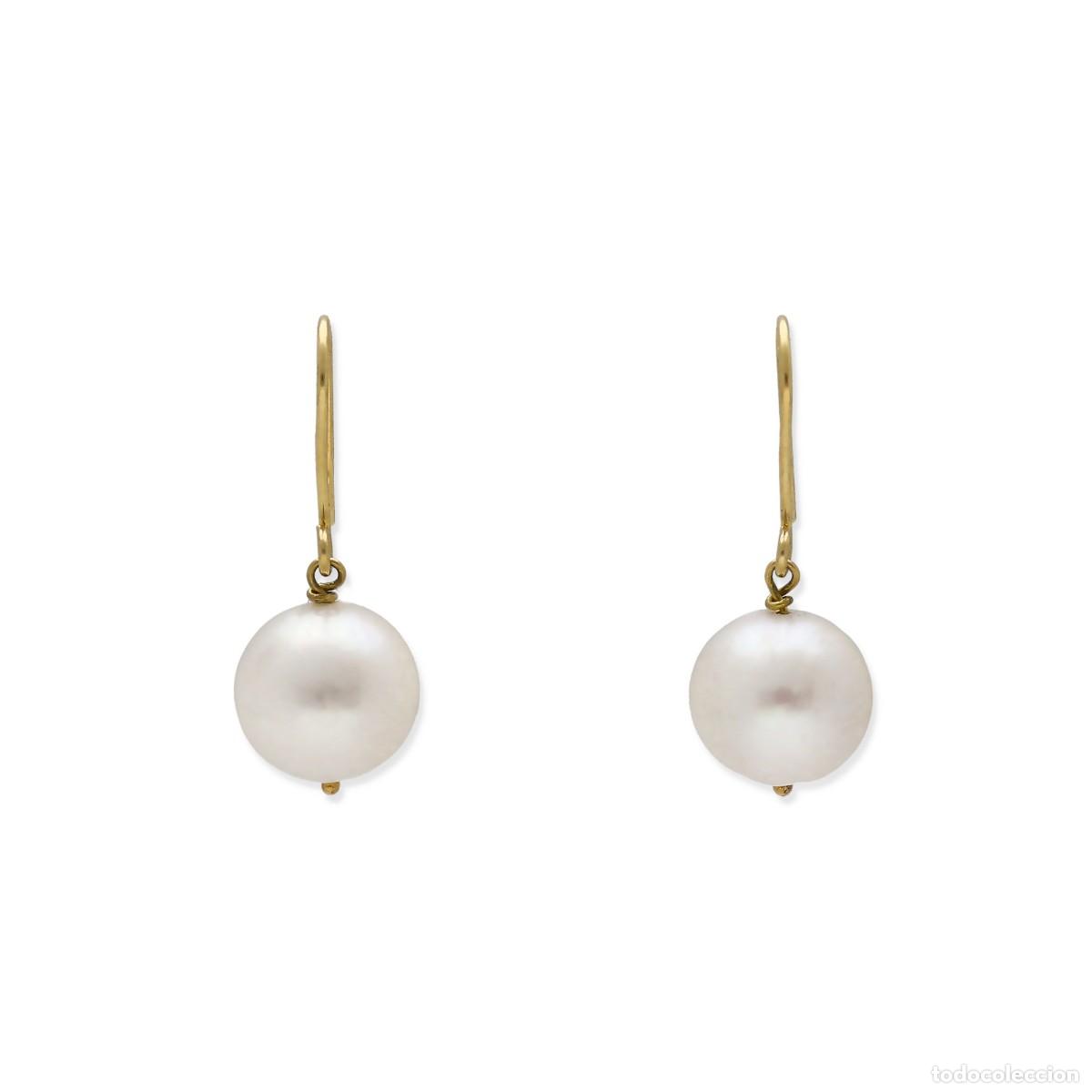 Joyeria: Pendientes largos, oro amarillo 18k y perlas FreshWater - Foto 2