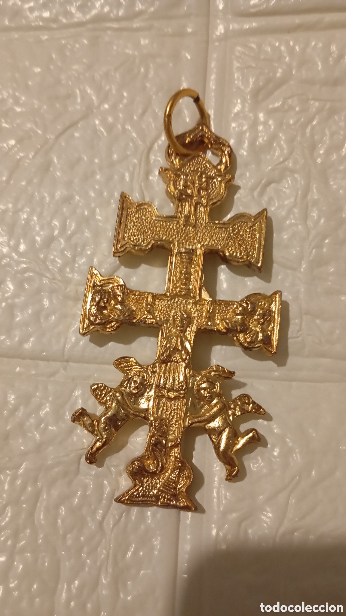 Joyeria: Cruz de Caravaca dorada con detalles - Foto 2