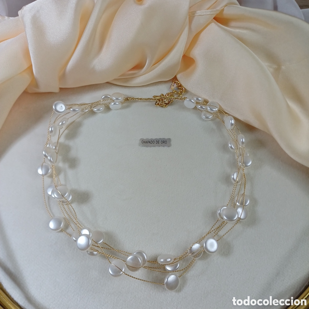 Joyeria: COLLAR PERLAS FLOTANTES chapado en oro 18 k - Foto 4
