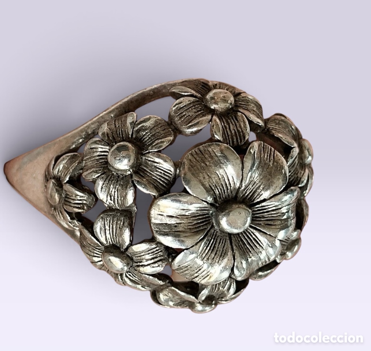 Joyeria: Anillo vintage plata 925 dise&ntilde;o que representa un racimo de flores