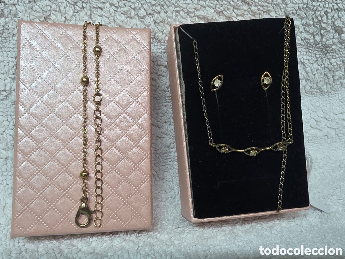 Joyeria: PULSO CADENA Y PENDIENTES CHAPADOS EN ORO