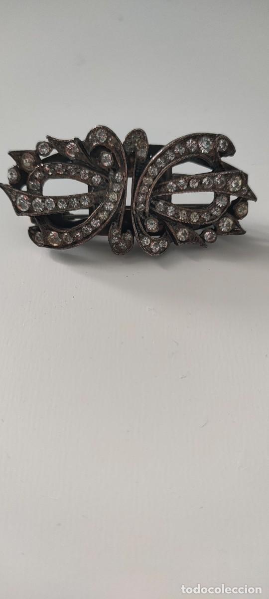 Joyeria: Espectacular Broche Duette Art D&eacute;co a&ntilde;os 30 - Clip de Vestir Doble &rdquo;D&eacute;pos&eacute;&rdquo; Francia - Metal Plateado