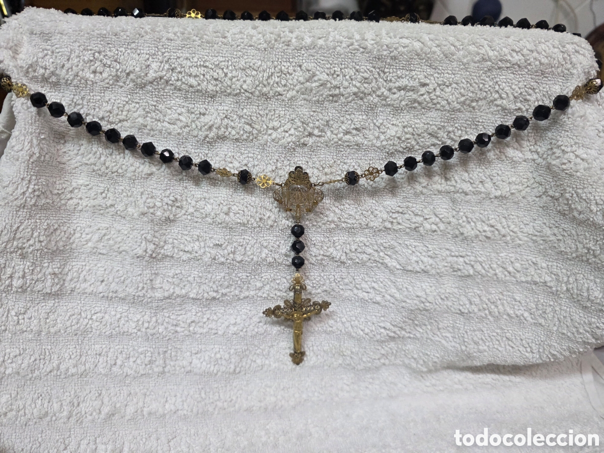 Joyeria: ROSARIO PLATA VERMEILLE Y HAZABACHE
