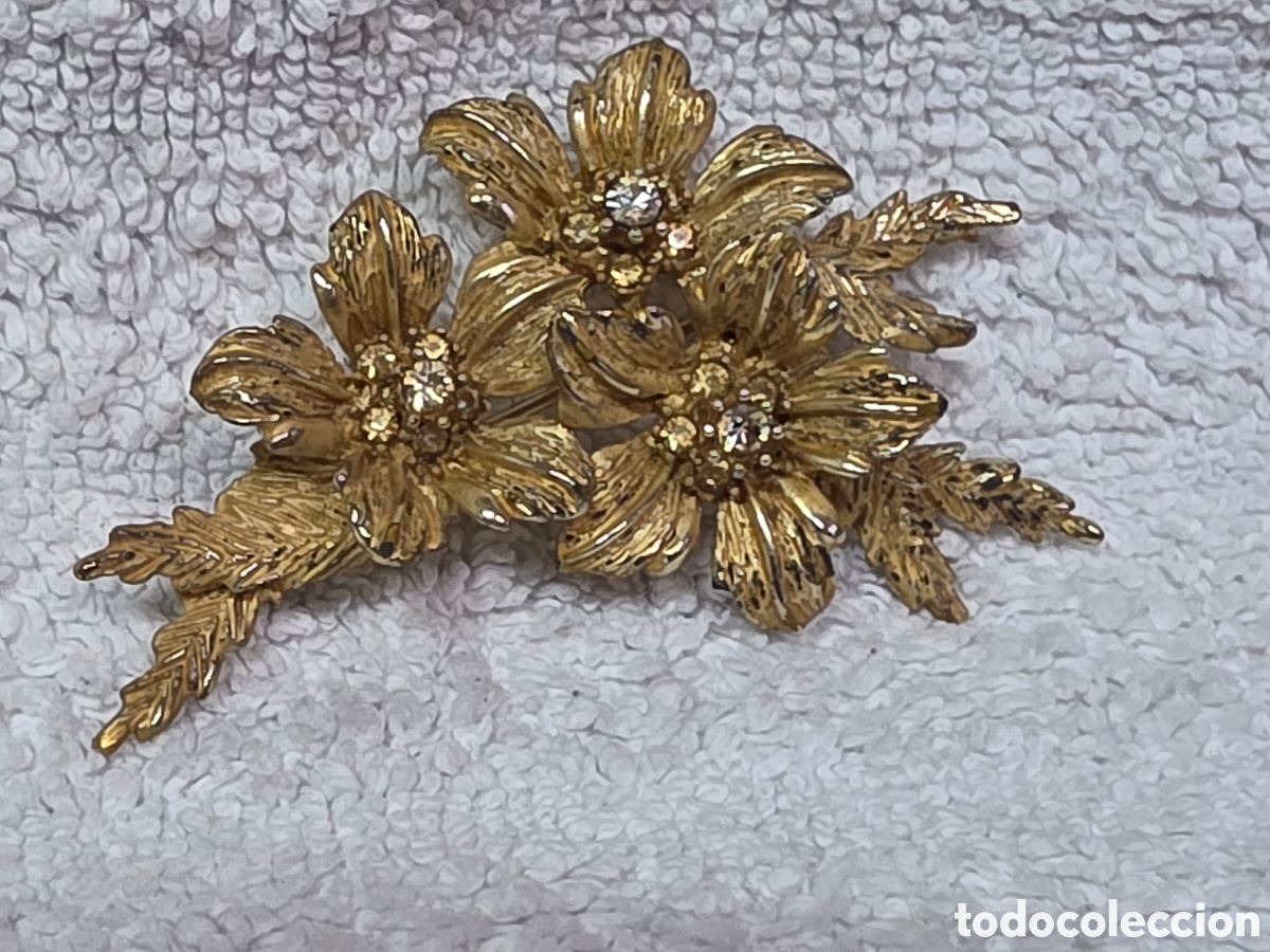 Joalharia: BROCHE VINTAGE CON DECORACI&Oacute;N FLORAL A&Ntilde;OS 40
