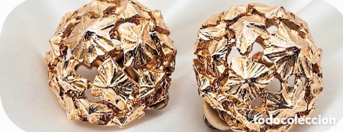 Joyeria: Pendientes vintage dorados