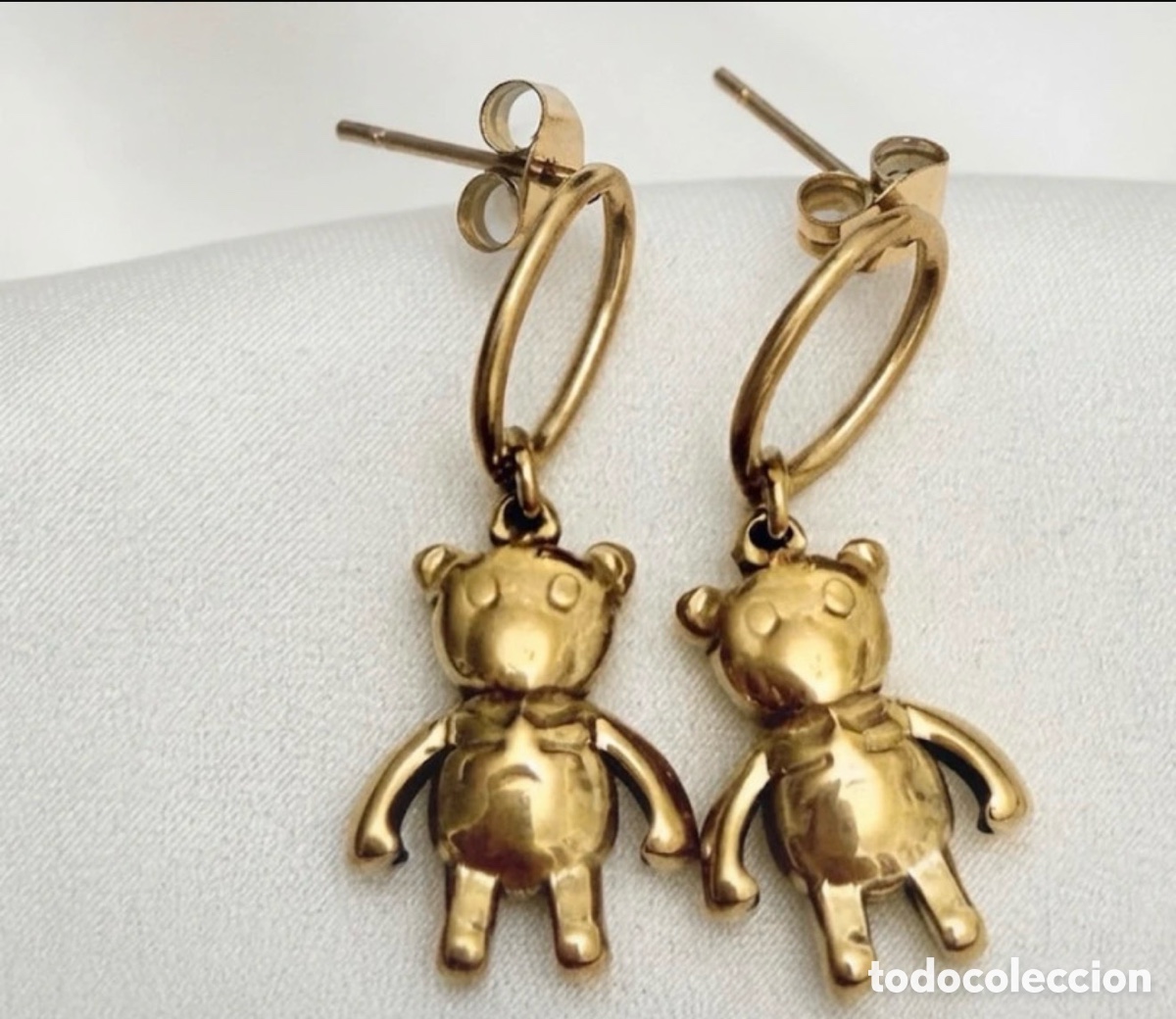 Joaillerie: Pendientes oso dorado