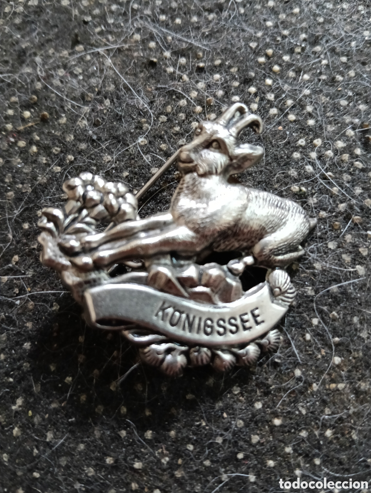 Joyeria: Broche vintage de Allg&auml;u del sur de Alemania, broche de una cabra del sur de Alemania de Allg&auml;u