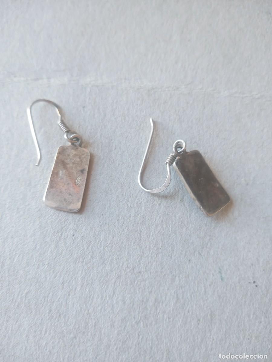 Joyeria: BONITOS PENDIENTES ANTIGUOS PLATA 925 y ESMALTE